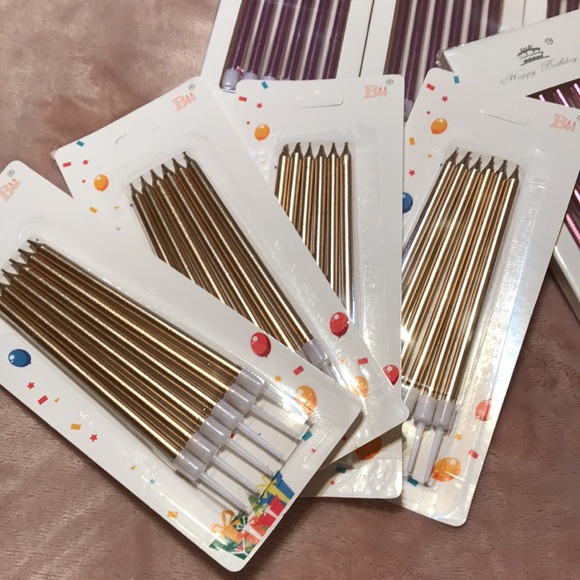 Candles-Long Thin Cake/Cupcake Candles Total 72 - Picture 3 of 13